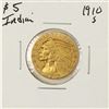 Image 1 : 1910-S $5 Indian Head Half Eagle Gold Coin