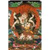 Image 1 : Print Thangka on Canvas White Mahakala