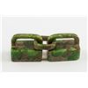 Image 1 : Chinese Green Hardstone Carved Double Seal