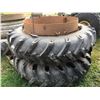 Image 1 : 12-38 DUAL TRACTOR TIRE & RIM