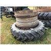Image 1 : 15.5-38 SINGLE TRACTOR TIRE & RIM PLUS SECOND RIM