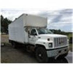 1991 GM TOP KICK 316 CAT DIESEL 5 TON TRUCK VIN 1GDL7H1J1MJ503496 WITH 22' BOX & POWER TAILGATE