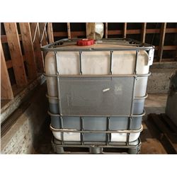 1000 L CAPACITY PLASTIC CAGED USED OIL CONTAINER