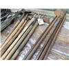 Image 1 : GROUP OF 11 HAND TOOLS - SHOVELS, PITCH FORKS, PRY-BARS, PICK-AXE, TIRE HAMMER ECT.