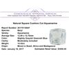 Image 1 : 10.02 ct.Natural Square Cushion Cut Aquamarine