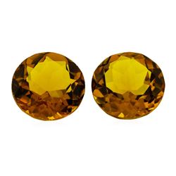 10.88 ctw.Natural Round Cut Citrine Quartz Parcel of Two