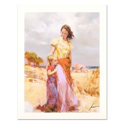 Pino (1931-2010), "Family Retreat" Limited Edition on Canvas, Numbered and Hand Signed with Certific