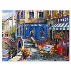 Anatoly Metlan - "Outdoor Cafe" Limited Edition Lithograph, Numbered and Hand Signed with Certificat