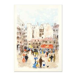 Urbain Huchet,  Left Bank  Limited Edition Lithograph, Numbered and Hand Signed.