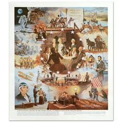 William Nelson,  Centennial History of U.S.  This is a Lithograph, Hand Signed by the Artist.