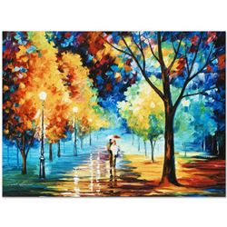 Leonid Afremov "Night Alley" Limited Edition Giclee on Canvas, Numbered and Signed; Certificate of A