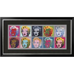 Andy Warhol "Ten Marilyns, 1967" Custom Framed