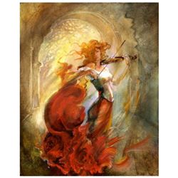 Lena Sotskova, "Firebird" Original Painting, Oil on Canvas. Hand Signed and with COA.