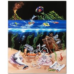 "Sand Bar 2" Mural Limited Edition Hand-Embellished Giclee on Canvas (42" x 53") by Michael Godard, 