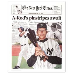 Doug London - "A-Rod (New York Times)" Hand-Signed Fine Art Poster (2004).