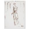 Image 1 : Marta Wiley, "The Cup" Original Ink Sketch, Hand Signed and Thumb Printed with Certificate of Authen