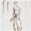 Image 2 : Marta Wiley, "The Cup" Original Ink Sketch, Hand Signed and Thumb Printed with Certificate of Authen