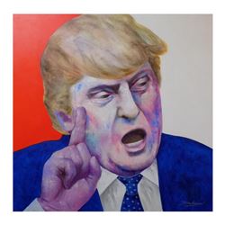 Berberyan, "I Hate To Tell You " Original Mixed Media on Canvas with COA.