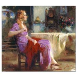 Pino (1939-2010) - "Longing For" Artist Embellished Limited Edition on Canvas (36" x 32"), AP Number