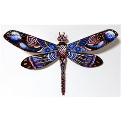 Patricia Govezensky- Original Painting on Cutout Steel "Dragonfly X"