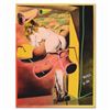 Image 1 : Ringo, "Figure Out the Window" One-of-a-Kind Hand-Pulled Silkscreen and Mixed Media Painting on Canv