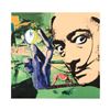 Image 1 : Steve Kaufman (1960-2010), "Dali" Hand Embellished Limited Edition Silkscreen on Canvas, Numbered 35