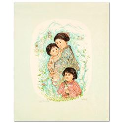 "Leaving the Garden" Limited Edition Lithograph by Edna Hibel, Numbered and Hand Signed with Certifi