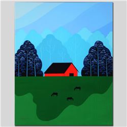 "New England Barn" Limited Edition Giclee on Canvas by Larissa Holt, Protege of Acclaimed Artist Eyv