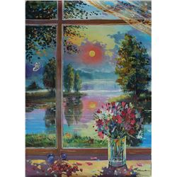 Alexander Borewko- Original Oil on Canvas "Beautiful Day Outside"