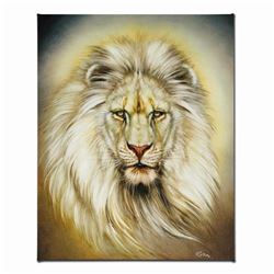 "White Lion" Limited Edition Giclee on Canvas by Martin Katon, Numbered and Hand Signed with Certifi