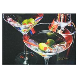 Nobu Haihara, "Martini Toast" Limited Edition Canvas, Signed and with COA.