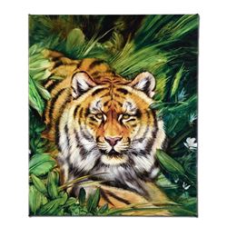 "Tiger Surprise" Limited Edition Giclee on Canvas by Martin Katon, Numbered and Hand Signed with Cer