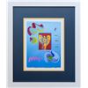 Image 1 : Peter Max- Original Mixed Media "Angel With Heart Ver. III #37"