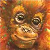 Image 2 : "Baby Orangutan" Limited Edition Giclee on Canvas by Stephen Fishwick, Numbered and Signed with Cert