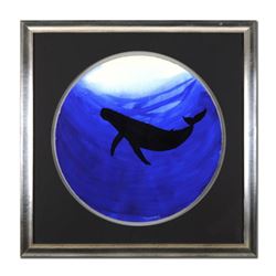 Wyland -"Whale" Framed Original Watercolor Painting, Hand Signed with Certificate of Authenticity.