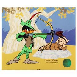 "Robin Hood: Bow & Error" Sold Out. Limited Edition Animation Cel with Hand Painted Color. Numbered 