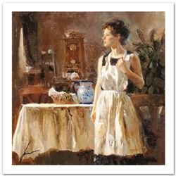 Pino (1939-2010) "Sunday Chores" Limited Edition Giclee. Numbered and Hand Signed; Certificate of Au