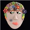 Image 2 : "Floral Goddess II" Original Hand-Made Ceramic Mask Sculpture by George Marlowe, with Certificate of