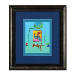 Peter Max, "Love" Framed One-Of-A-Kind Acrylic Mixed Media, Hand Signed with Certificate of Authenti