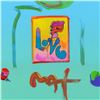 Image 2 : Peter Max, "Love" Framed One-Of-A-Kind Acrylic Mixed Media, Hand Signed with Certificate of Authenti