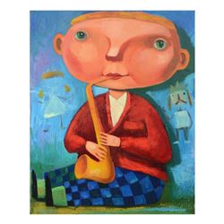 Mikheil Mikaberidze, Original Oil Painting on Canvas, Hand Signed Inverso with Certificate of Authen