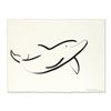 Image 1 : Wyland, "Dolphin" Original Sumi Ink Painting, Hand Signed with Certificate of Authenticity.