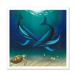 "In the Company of Whales" Limited Edition Giclee on Canvas by renowned artist WYLAND, Numbered and 
