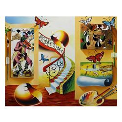 Alexander Astahov- Original Oil on Canvas "Stairway To Heaven"