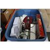 Image 1 : TOTE OF ESTATE GOODS, LAVA LAMP