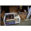Image 1 : TOTE OF HARDCOVER BOOKS AND 2 BOXES OF SOFT COVER BOOKS