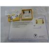 Image 1 : STERLING SILVER YELLOW GOLD PLATED GENUINE 0.52CT BLACK SPINEL EARRINGS W/ APPRAISAL $600
