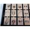 Image 2 : TRAY OF UNQIUE STERLING EARRINGS - ALL STAMPED 925