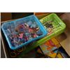 Image 2 : BOX OF KIDS TOYS, PENCIL CRAYONS, LETTERS, AND BOOKS