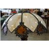Image 2 : MODERN TABLE LAMP W/ SLAG GLASS SHADE